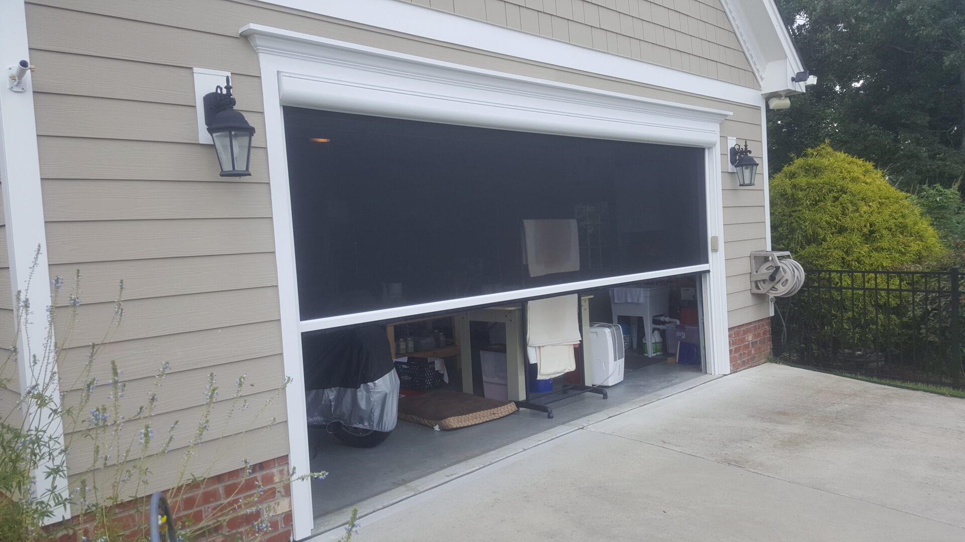 Motorized Garage Door Screens Skyview Retractables